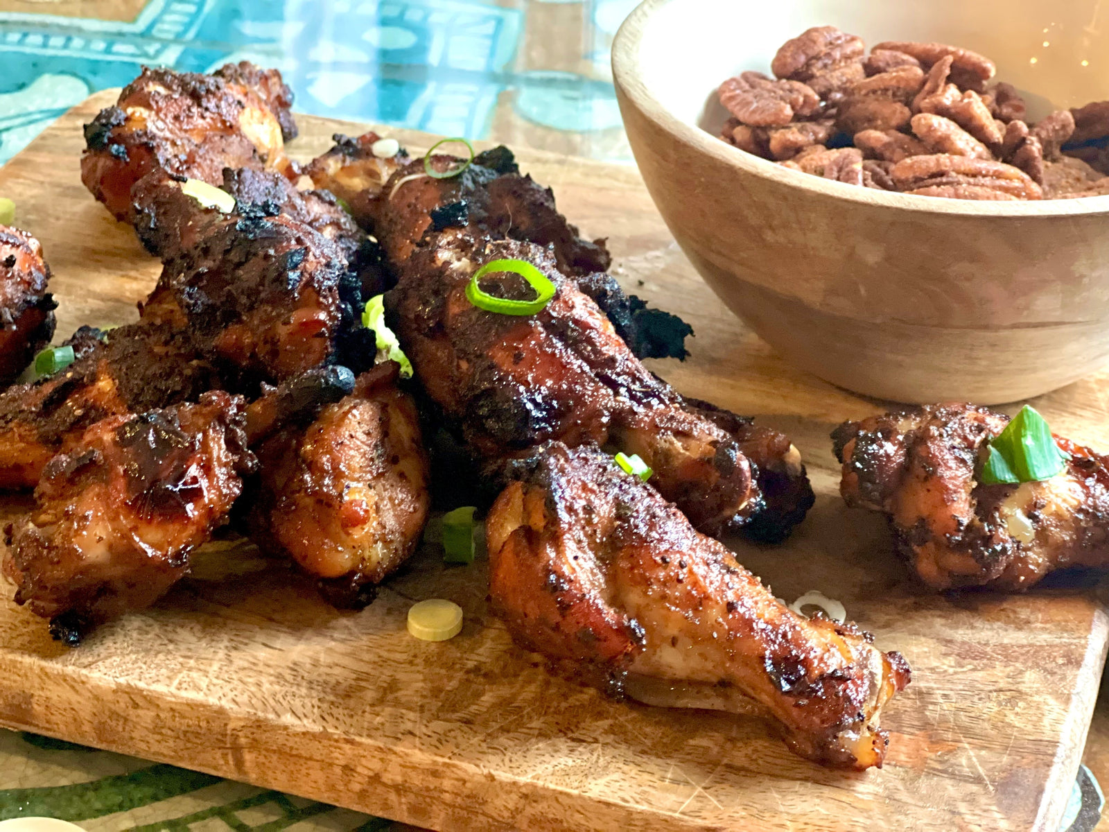 Cowboy Chicken Wings with Peach Habanero Glaze