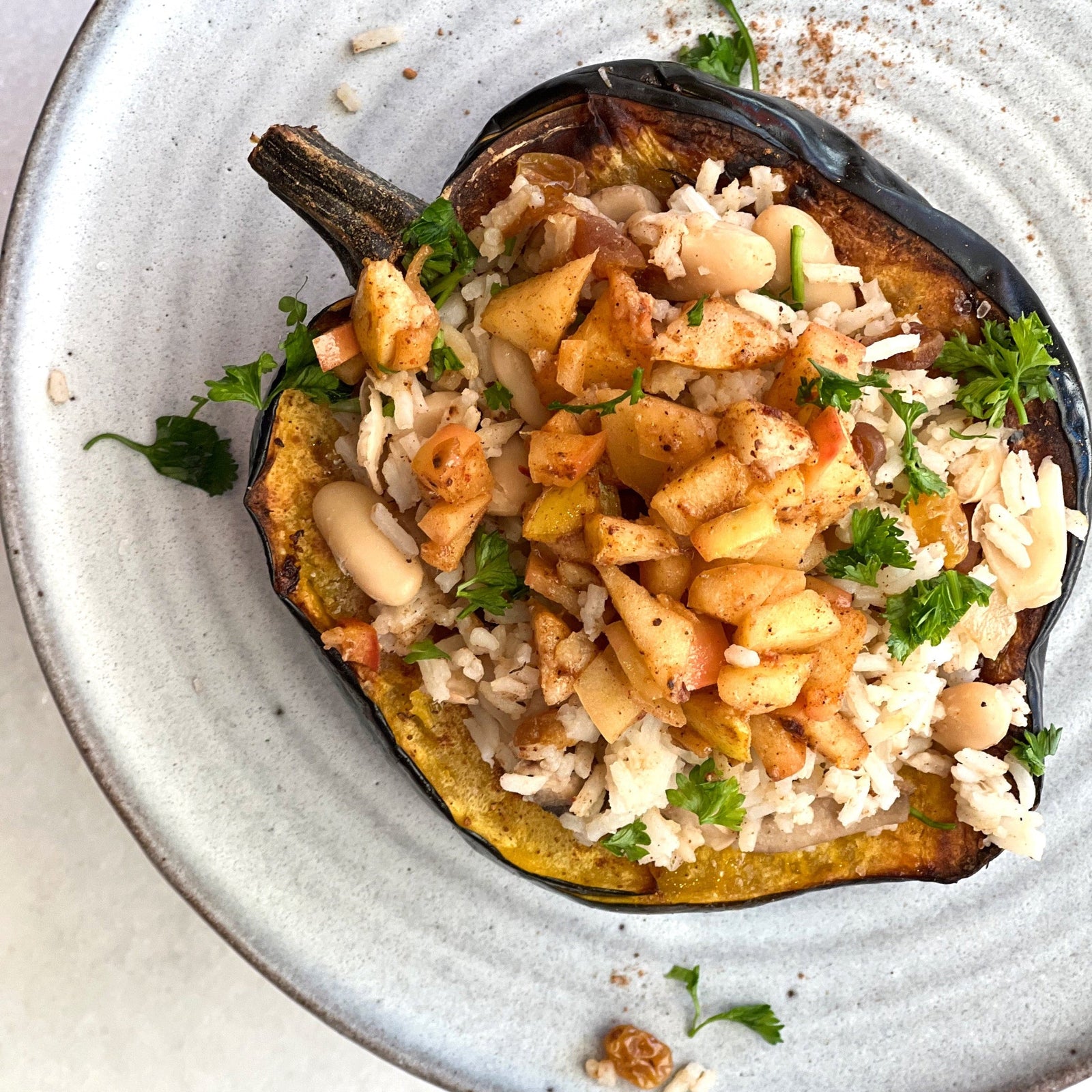 Golden Harvest Stuffed Acorn Squash