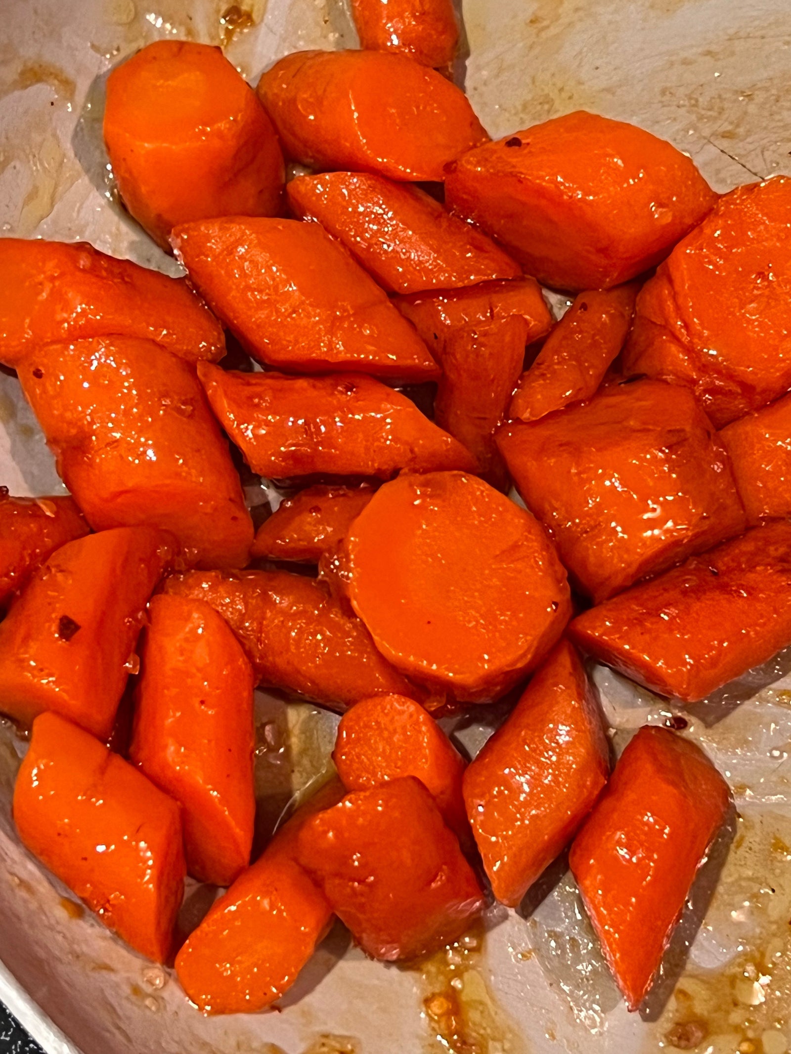 Maple Glazed Winter Spiced Carrots- A simple side that taste like the Holidays.