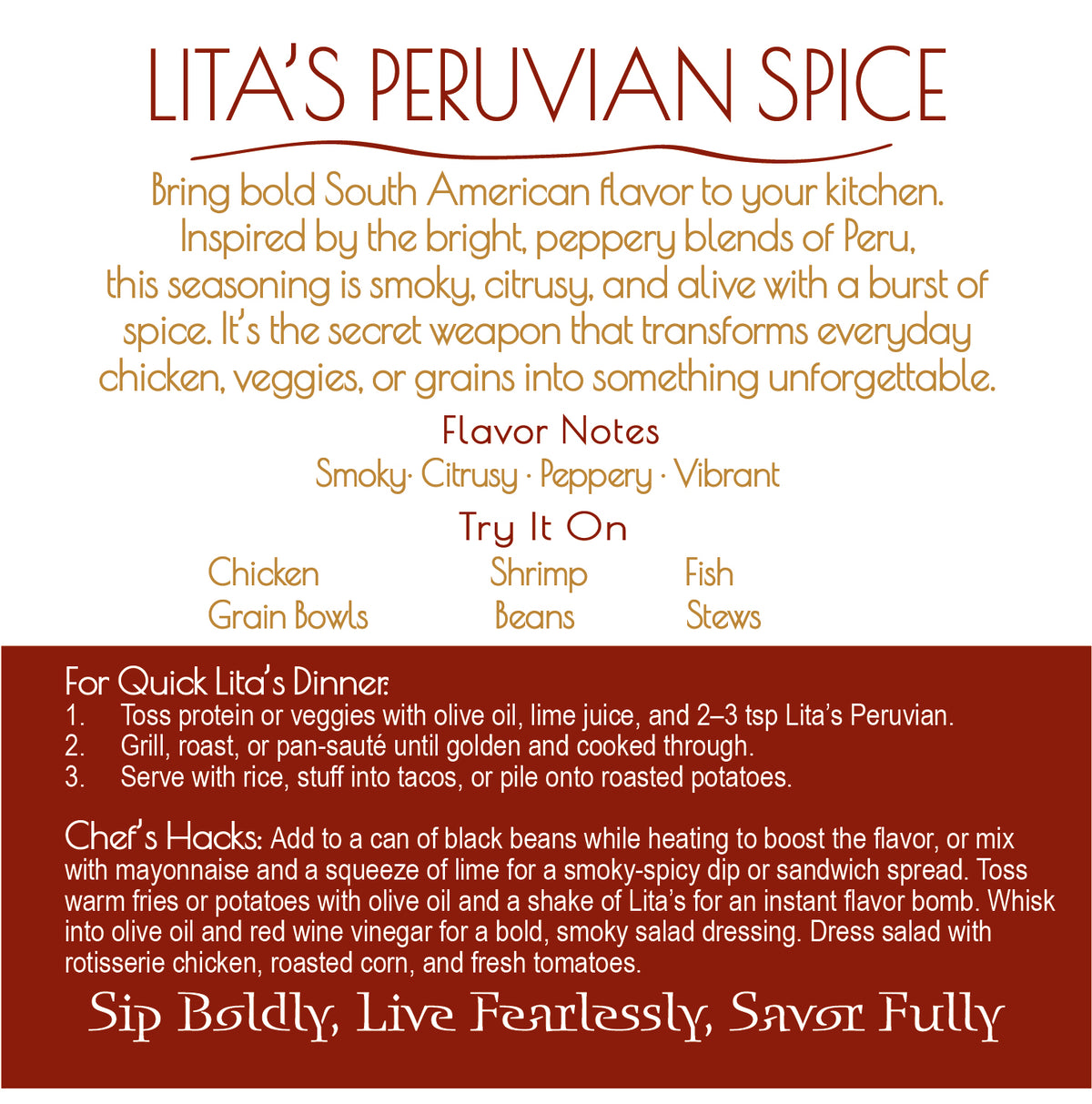 LITA'S PERUVIAN SPICE BLEND
