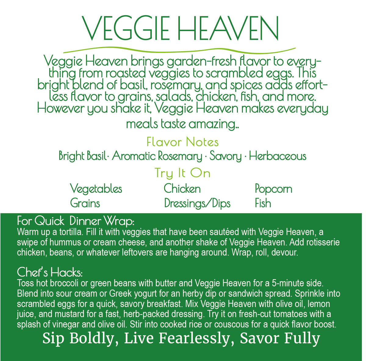 VEGGIE HEAVEN SPICE BLEND