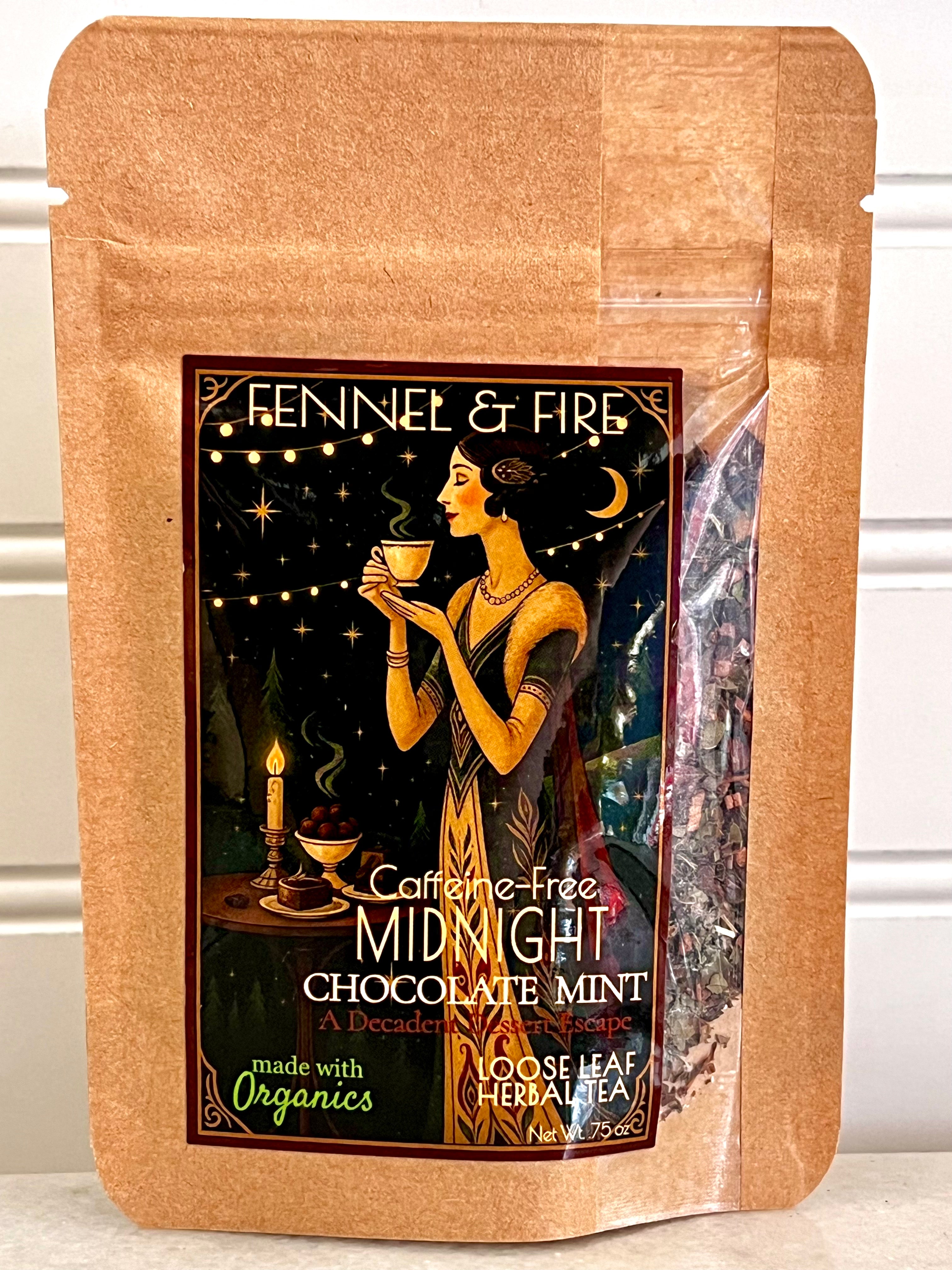 Midnight Chocolate Mint Loose Leaf Tea Blend Caffeine-free