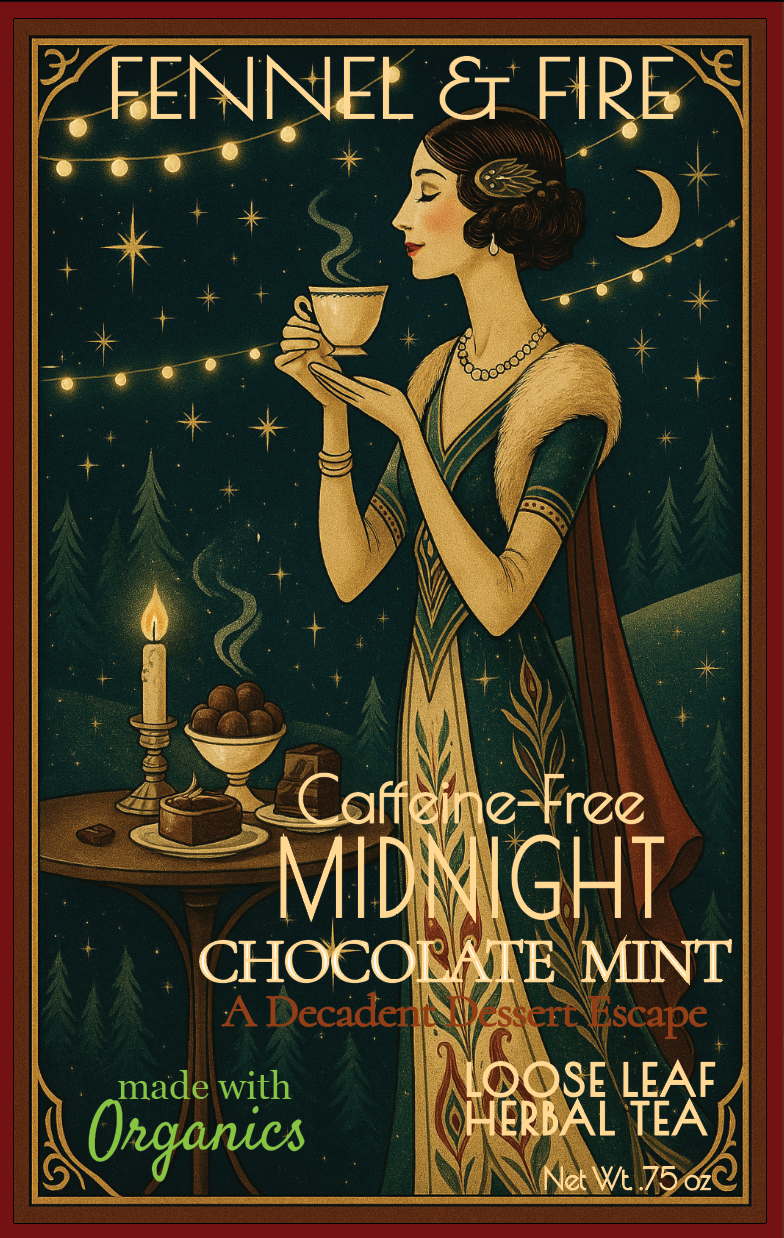 Midnight Chocolate Mint Loose Leaf Tea Blend Caffeine-free