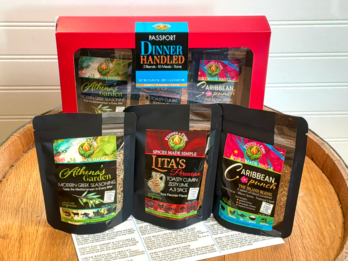 Dinner Handled™ Passport to Flavor Box 3 Blends • 16 Dinner Ideas