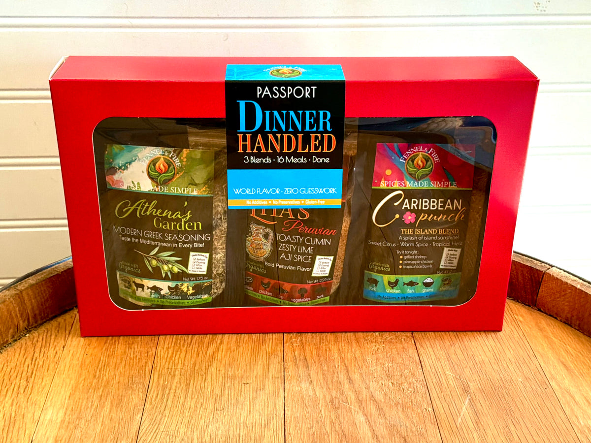 Dinner Handled™ Passport to Flavor Box 3 Blends • 16 Dinner Ideas
